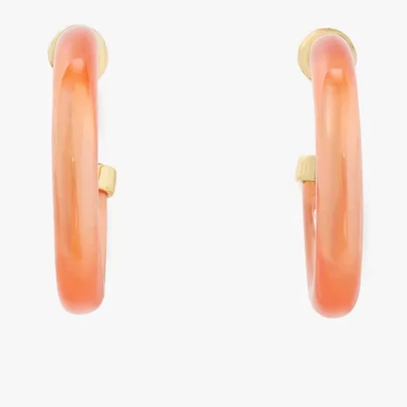 New Kate Spade FEELING BUBBLY RAFFIA CHARM HOOPS
Color: Pink Multi - Picture 7 of 13